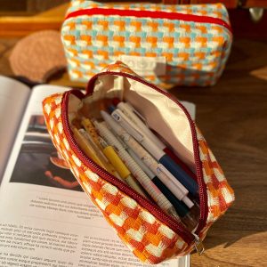 Rainbow Woven Pencil Case